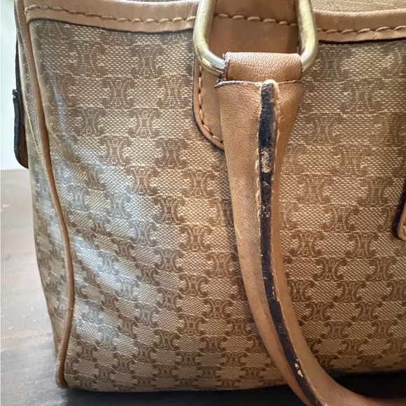 Celine Tan Monogram Satchel - Picture 5 of 8